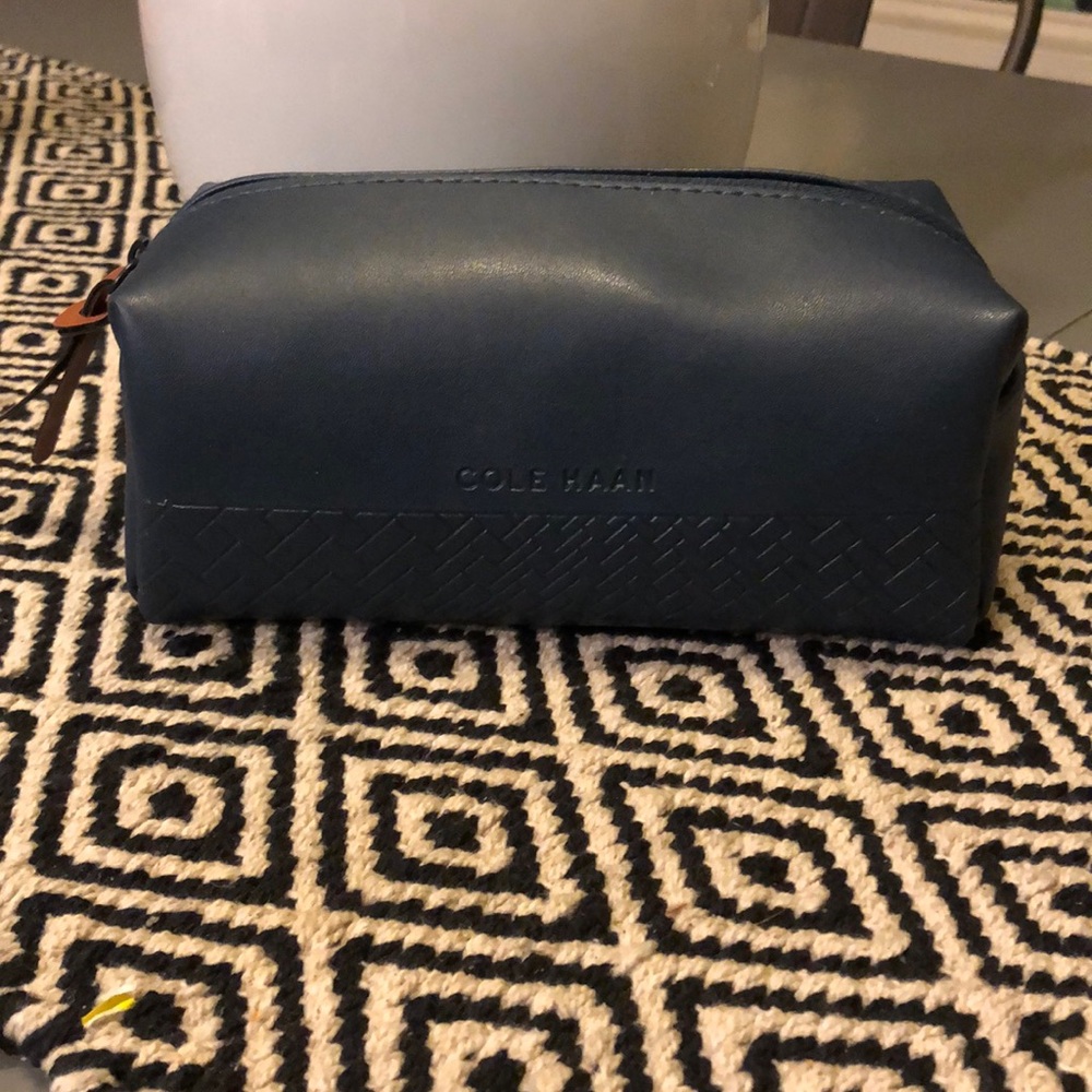 Cole Haan Blue Zipper Pouch